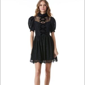 Alice and Olivia VERNITA LACE MINI DRESS sz 6